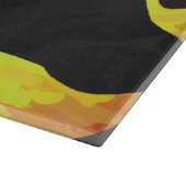 Koe zwart en regenboogschenken snijplank (Hoek)