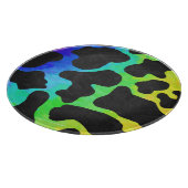 Koe zwart en regenboogschenken snijplank (Hoek)