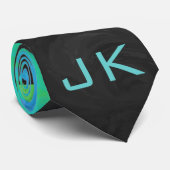 Koe zwart en regenboogStropdas Stropdas (Opgerold)