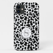 Koe zwart wit monogram Case-Mate iPhone case (Achterkant)