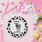 Koe Zwart-wit Papieren Bordje (Feest)