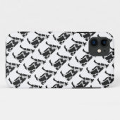 Koe zwart-wit Silhouette Case-Mate iPhone Case (Achterkant (horizontaal))