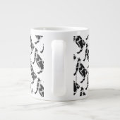 Koe zwart-wit Silhouette Jumbo Mok (Achterkant)