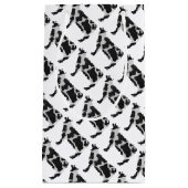 Koe zwart-wit Silhouette Klein Cadeauzakje (Voorkant)