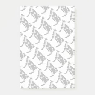 Koe zwart-wit Silhouette Post-it® Notes