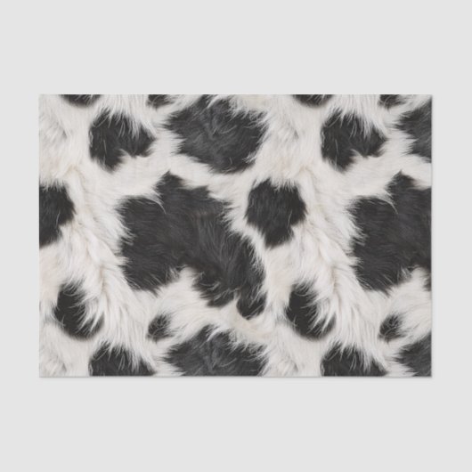 Koe Zwart Wit Vlekken Bont Tissuepapier (Voorkant)