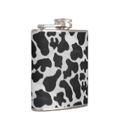 Koe zwart-witafdrukken heupfles (Rechts)
