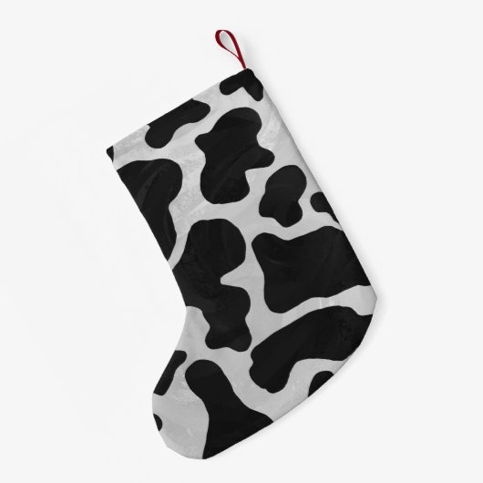 Koe zwart-witafdrukken kleine kerstsok (Achterkant (Hangend))
