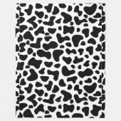 Koe zwarte witte pleister fleece deken (Voorkant)