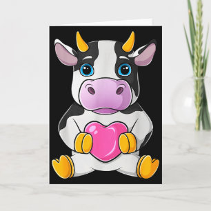 Koeh Hart Liefdevolle Valentijnsdag Boerderij Dier Kaart