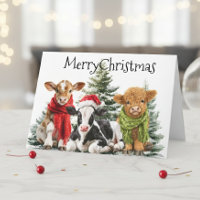 Koei vrolijk kerstfeest kalf baby's