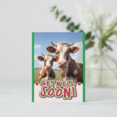 koeien beterschap briefkaart (Staand voorkant)