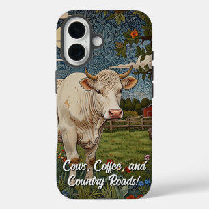 Koeien Coffee Country Roads iPhone 16 Hoesje