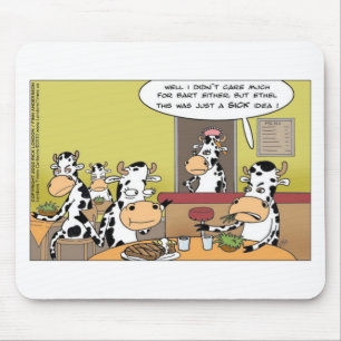 Koeien die biefstuk eten Grappige T-shirts Mokken Muismat