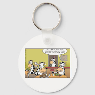Koeien die biefstuk eten Grappige T-shirts Mokken Sleutelhanger