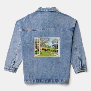 Koeien door mijn raam, denim jas jacket