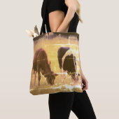 Koeien Fotografie Aangepaste All-Over-Print Canvas Tote Bag (Dichtbij)