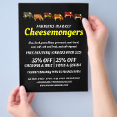 Koeien grazen, Cheesemonger Adverteren Flyer (Hand)