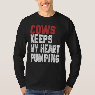 Koeien Houden Mijn Hart Kloppende Boer Koeienmeisj T-shirt
