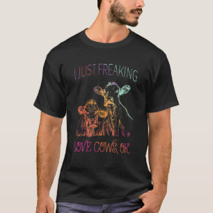 KOEIEN Ik hou gewoon van koeien OK Koeienmelkboerd T-shirt
