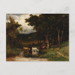 Koeien in de beek bij Trees - Edward Bannister Briefkaart