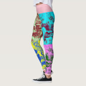 Koeien in de Pop Kunst Aangepaste Leggings voor vr (Links)