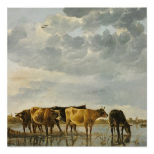 Koeien in de Poster Aelbert Cuyp Perfect Poster