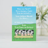 Koeien in een veldontwerp kaart (Staand voorkant)