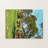 Koeien in het bereik, legpuzzel (Horizontaal)