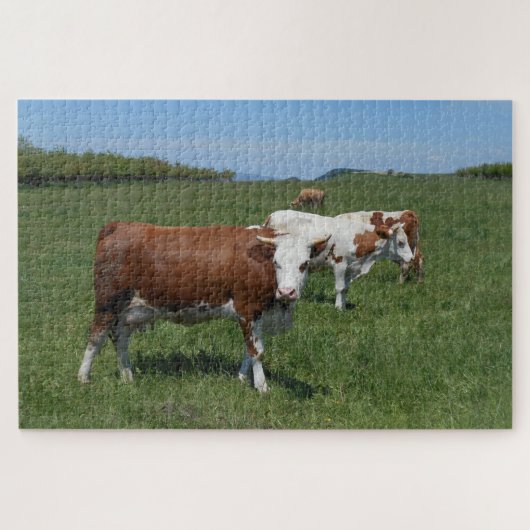 Koeien in het deegras legpuzzel (Horizontaal)