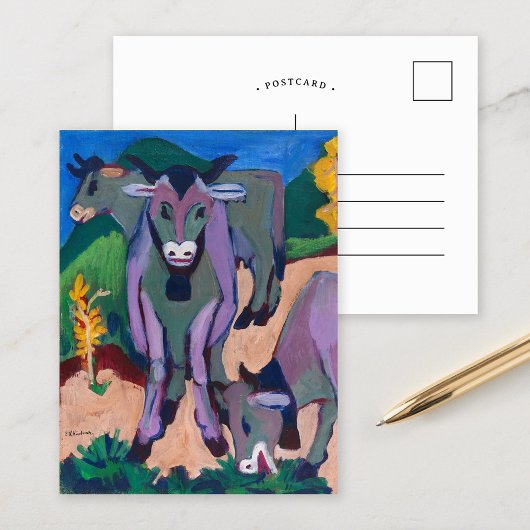 Koeien in het najaar | Ernst Ludwig Kirchner Briefkaart