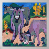 Koeien in het najaar | Ernst Ludwig Kirchner Poster (Voorkant)