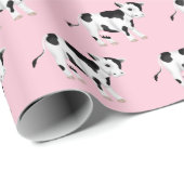 Koeien in roze klinken cadeaupapier (Rol Hoek)