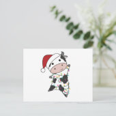 Koeien Koeien Cheerful KerstWinter Animals Briefkaart (Staand voorkant)