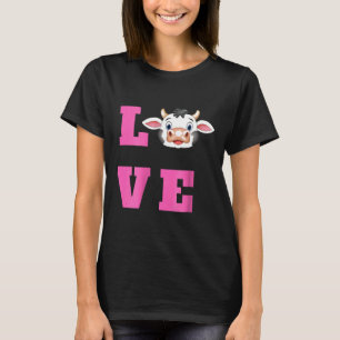 Koeien Liefde Loeien Veeboer Vrouw Ranch T-shirt