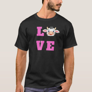 Koeien Liefde Loeien Veeboer Vrouw Ranch T-shirt