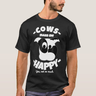 Koeien maken me gelukkig Ik hou van schattige koe T-shirt