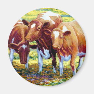 Koeien melkkoe in Afbeelding voor het schilderen v Magneet