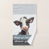 Koeien Moo-ve in de douchegroef Kalf Bad Handdoek (Handdoek)