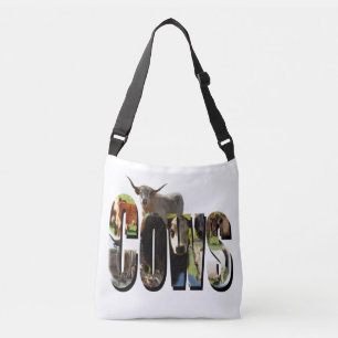 Koeien Naam Afbeelding Logo Met Koeien, Crossbody Tas