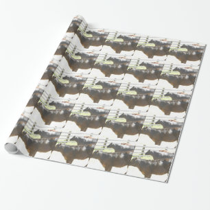 Koeien op de schaal cadeaupapier