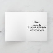 KOEIEN SAMENWERKEN OM TE ZEGGEN DAT ZIJ BIRTHDAAG  KAART (Binnen)