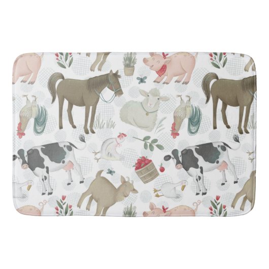 Koeien schapenvarkens  badmat (Voorkant)