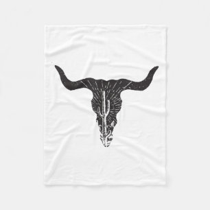 Koeien schedel woestijn cactus boho longhorn Zuidw Fleece Deken