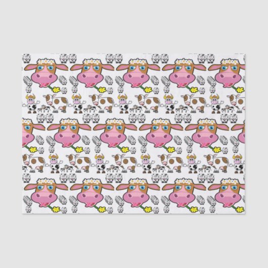 Koeien van decoratief tissuepapier (Voorkant)