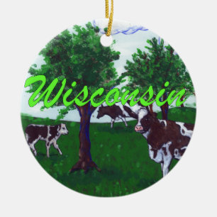 Koeien van Wisconsin Keramisch Ornament