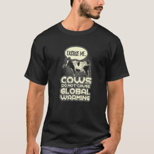 Koeien veroorzaken geen opwarming van de aarde nat t-shirt