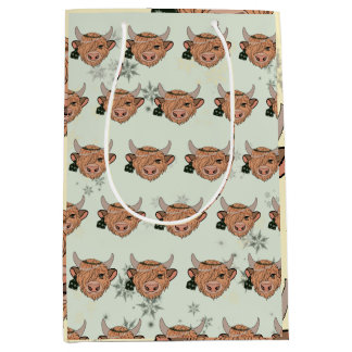 Koeien voor kerstmis medium cadeauzakje