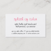 koeienafdruk; roze visitekaartje (Achterkant)