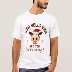 Koeienbellen rinkelen luister je mee, Grappige Koe T-shirt